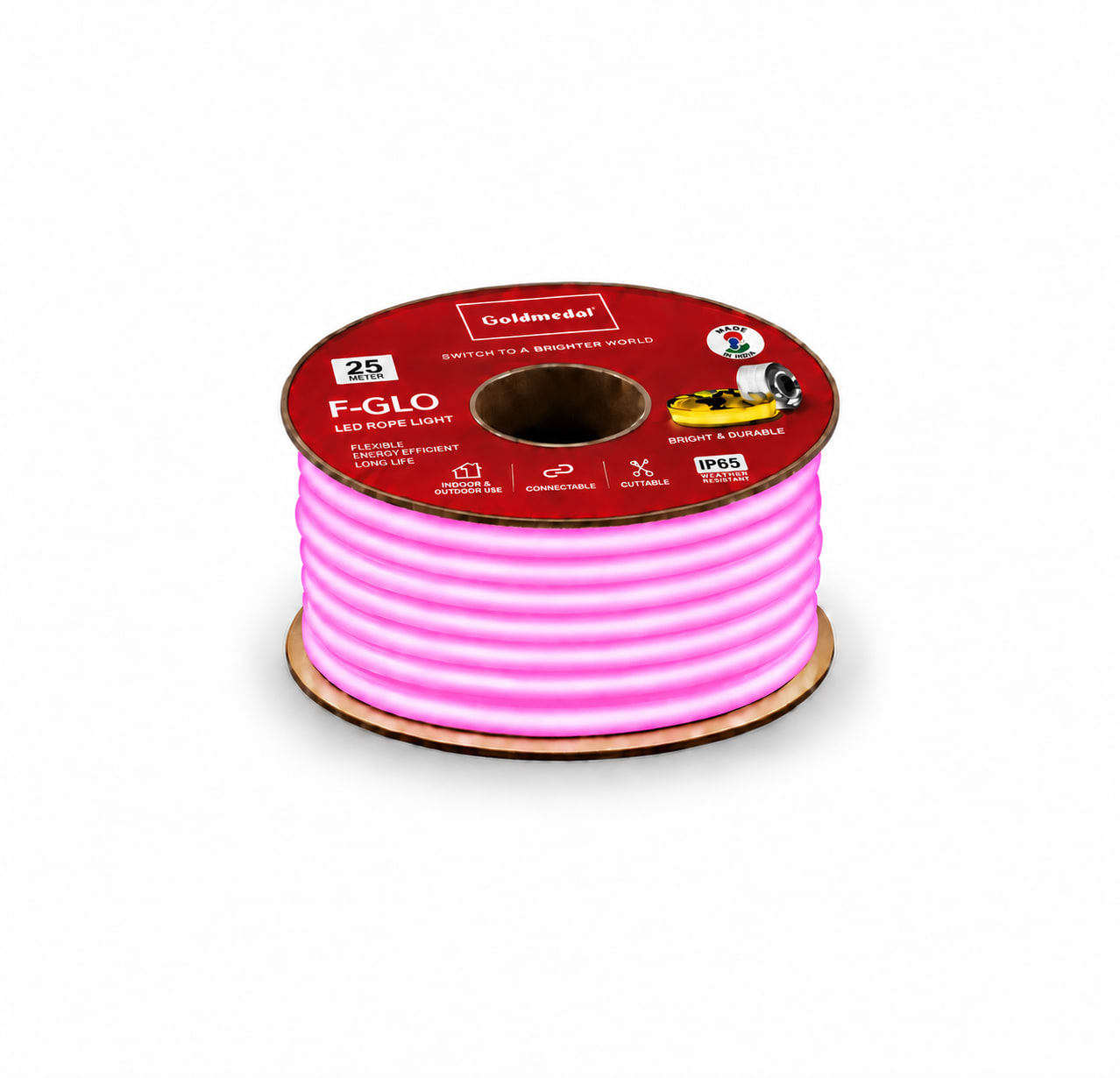 10W F-Glo Silicon Rope Light  – Pink