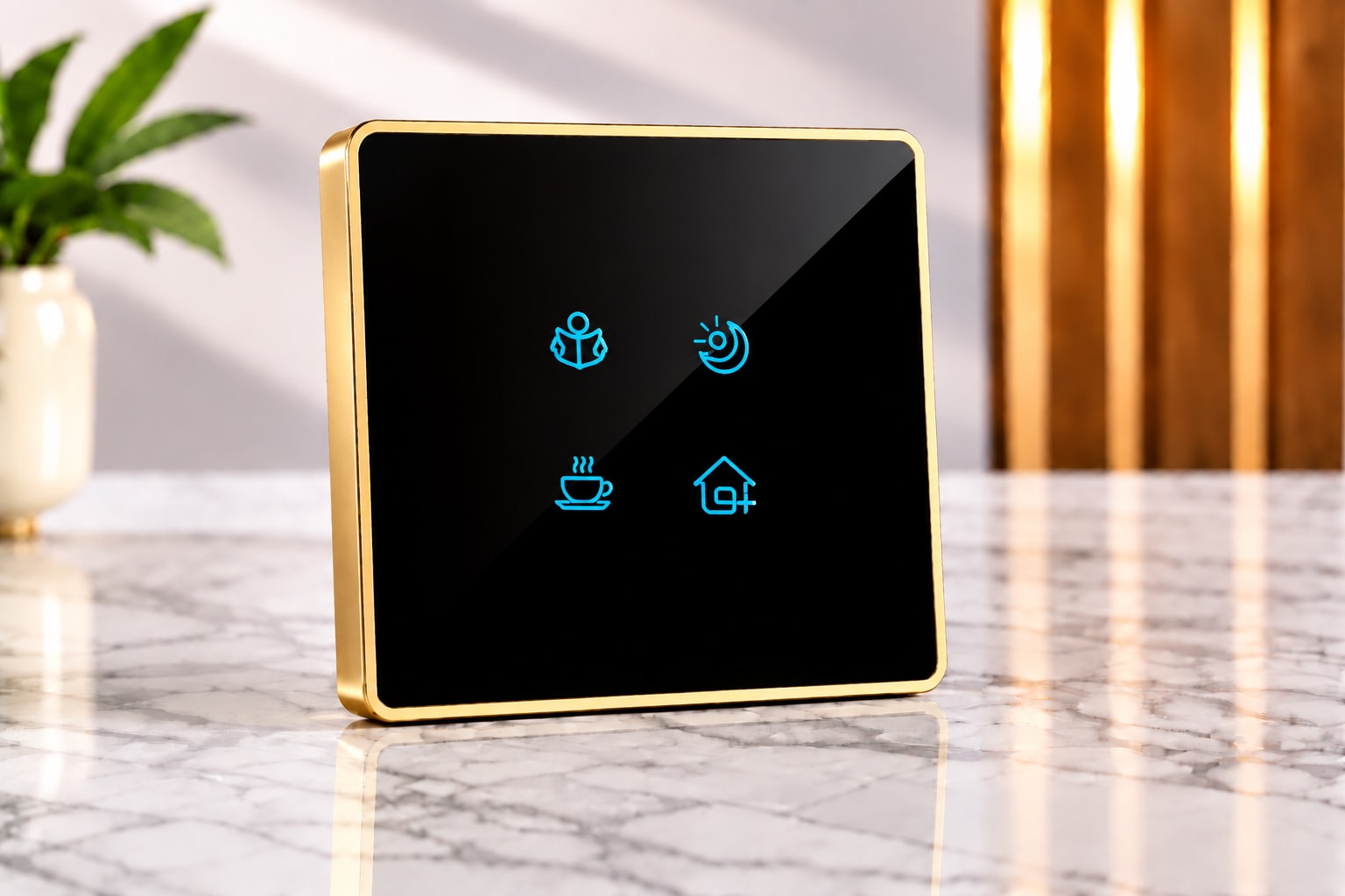 2M-4 Switches Scene Control-Edge Glass 