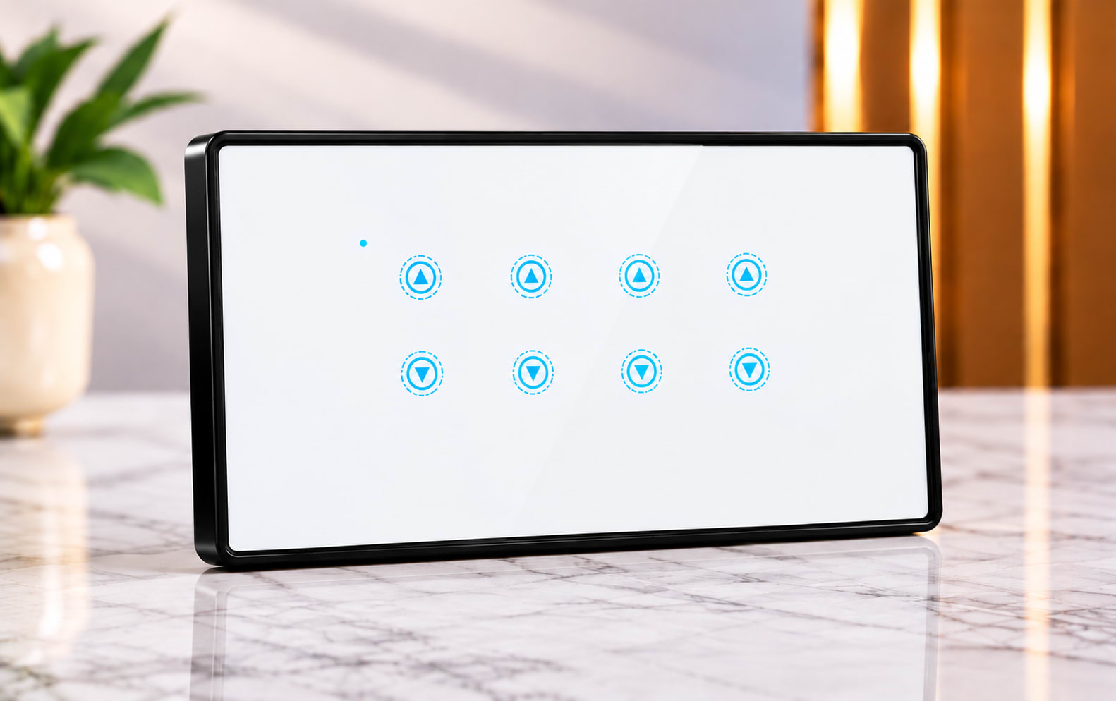 6M-4 Dimmer (Phase Cut) Switches-Edge Glass 