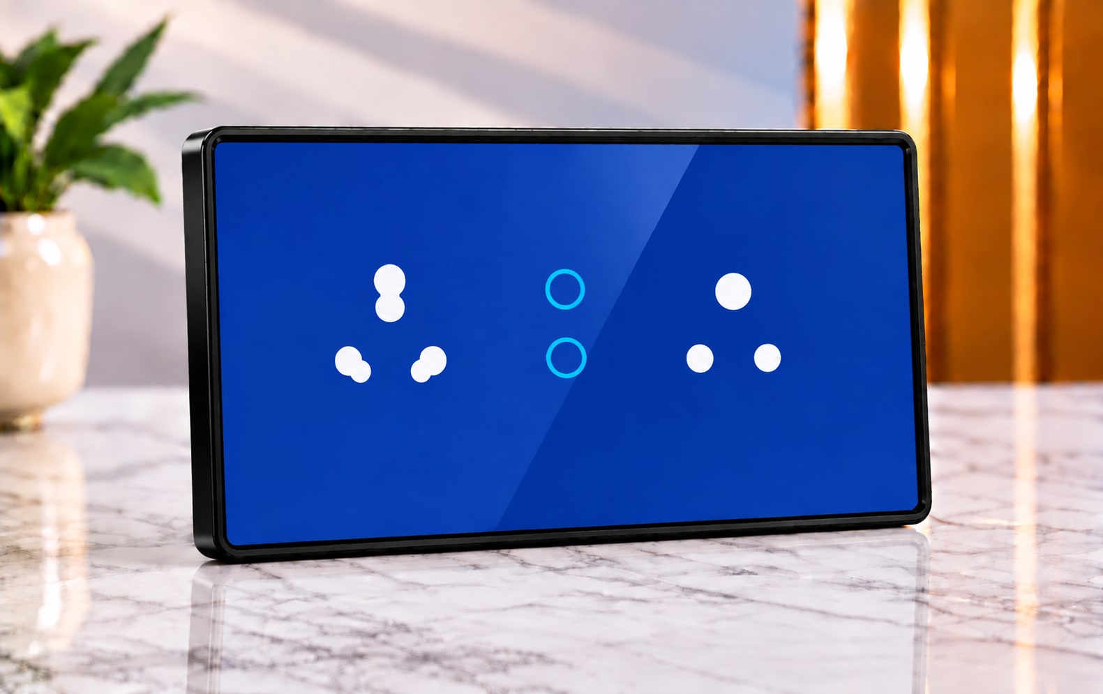 6M-2 Switches (1-16A) 2 Socket (1-16A)-Edge Glass 