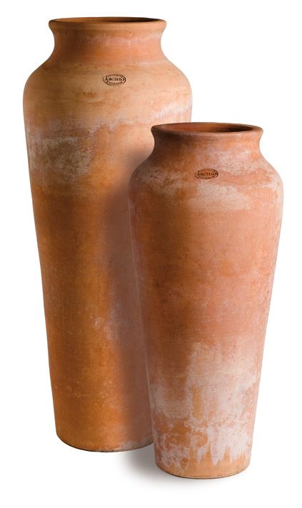 Impruneta terracotta tall rounded amphora