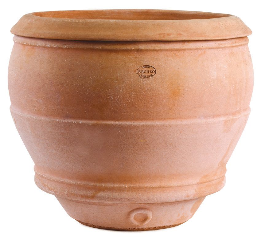 Impruneta terracotta rounded basin pot