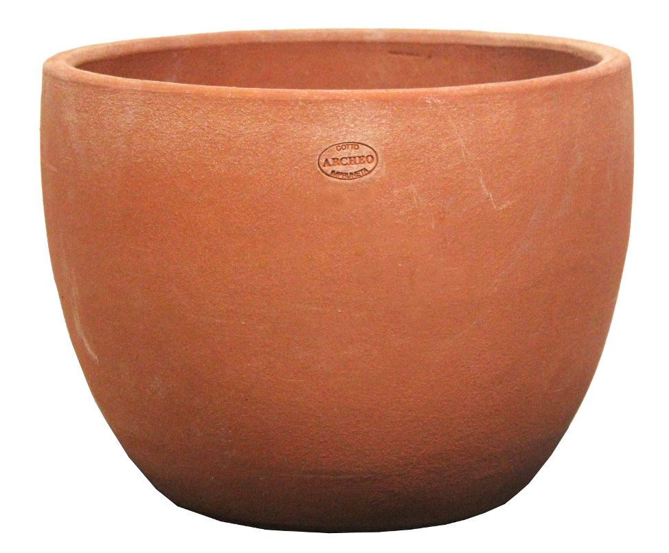 Impruneta terracotta rounded pot without rim