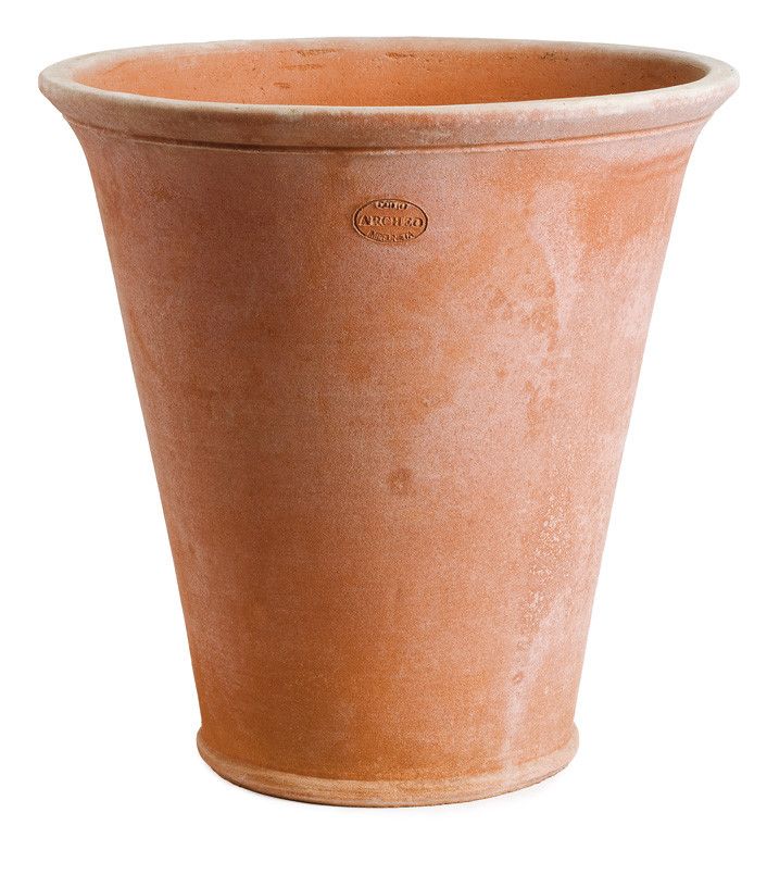 Impruneta terracotta conical v-shaped pot without rim