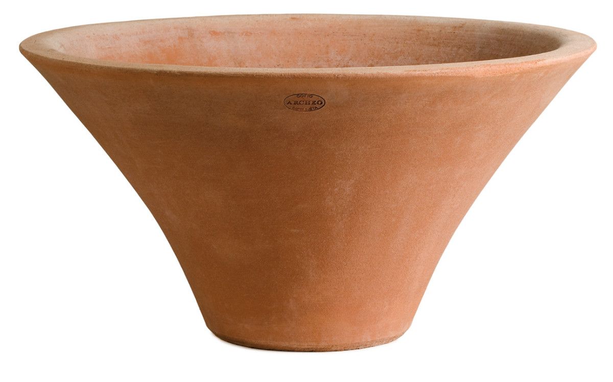 Impruneta terracotta conical pot without rim