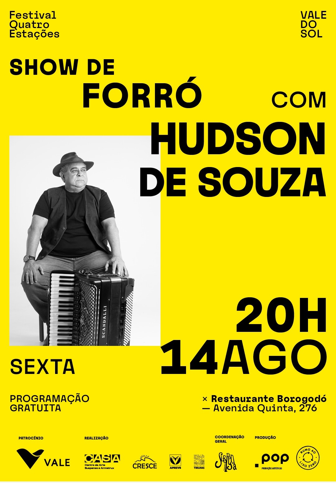 Festival 4 Estações: Forró com Hudson de Souza Trio no Borogodó