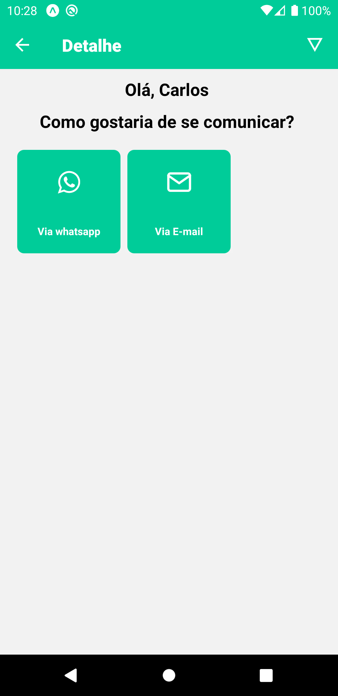 Foto do App dashboard