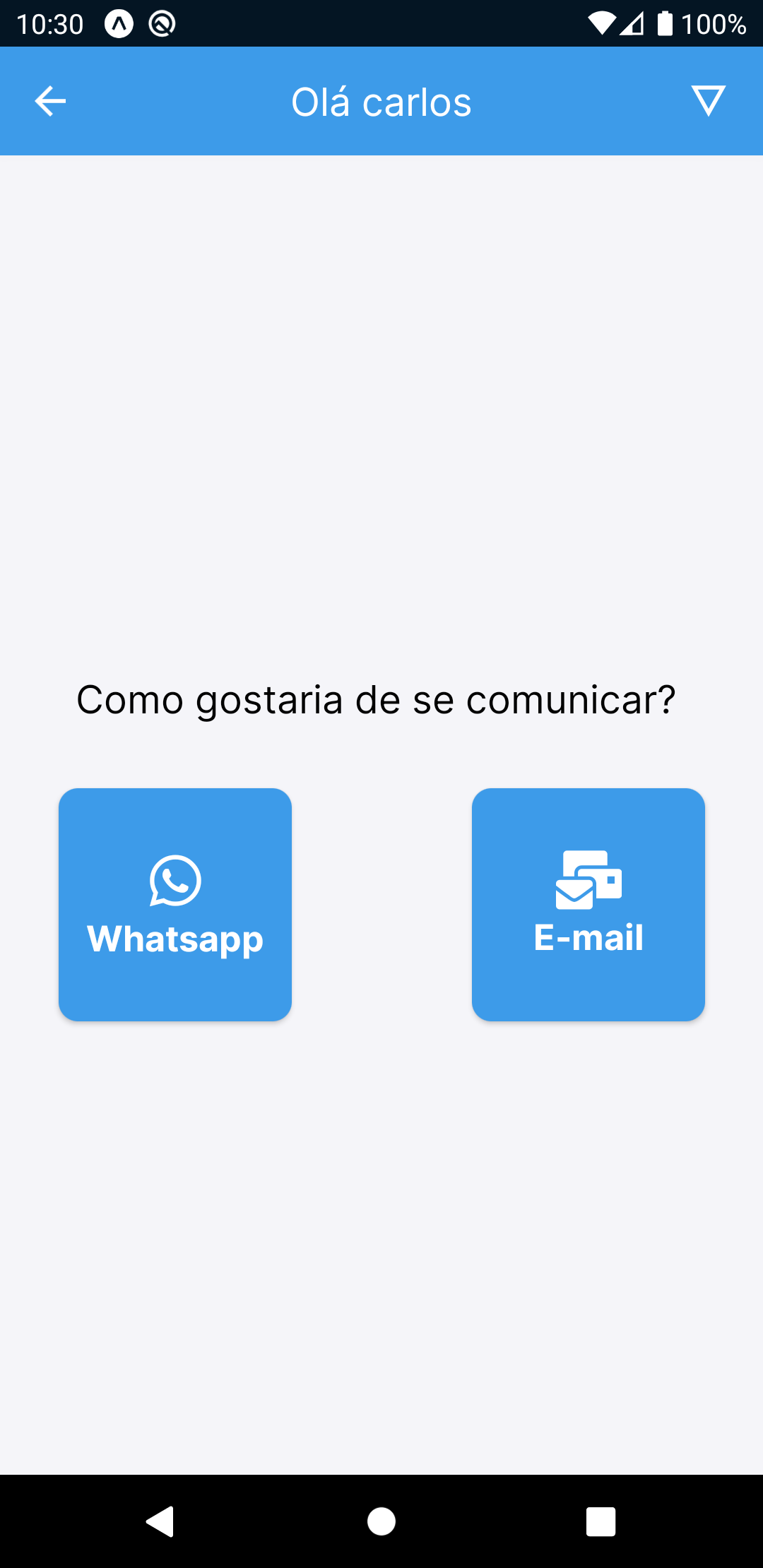 Foto do App dashboard