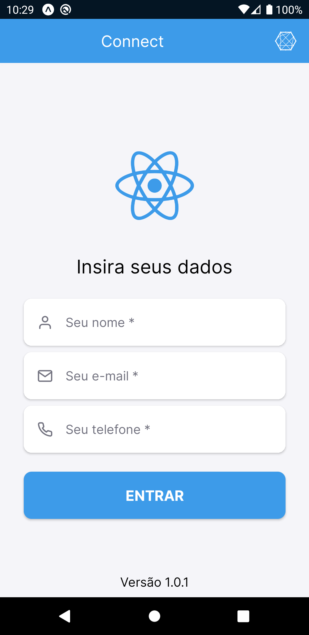 Foto do App formulário