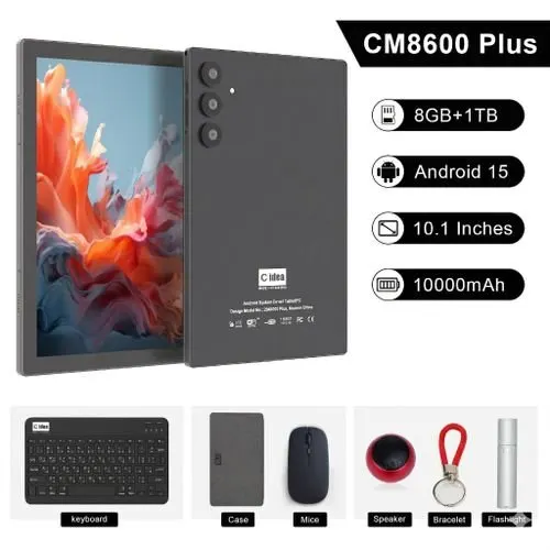 Android 16 Tablets10.1 Inches Sim 8GB+1TB Keyboard Mouse Long Standby Tablet PC Other 512GB
