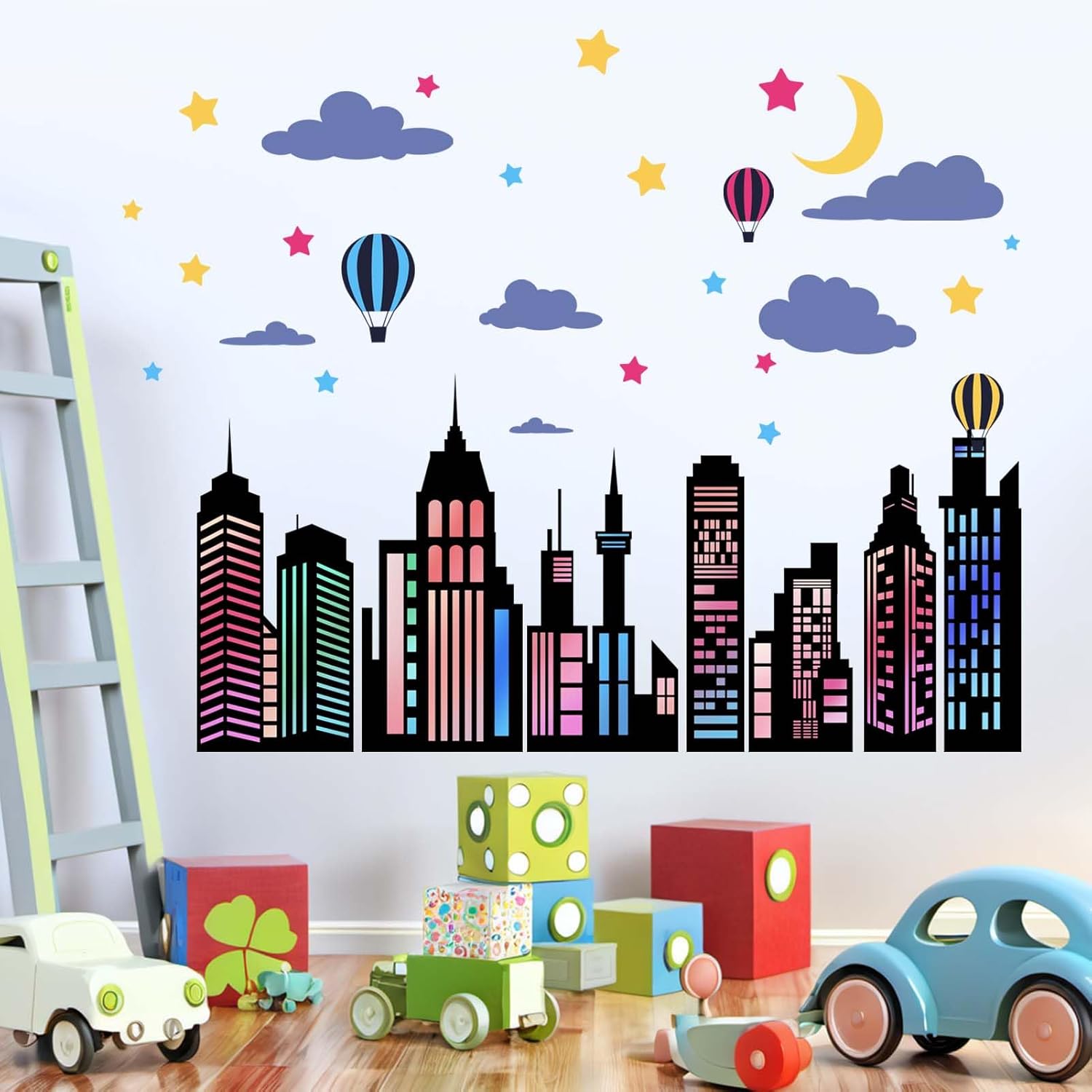City Wall Stickers for Boys Room