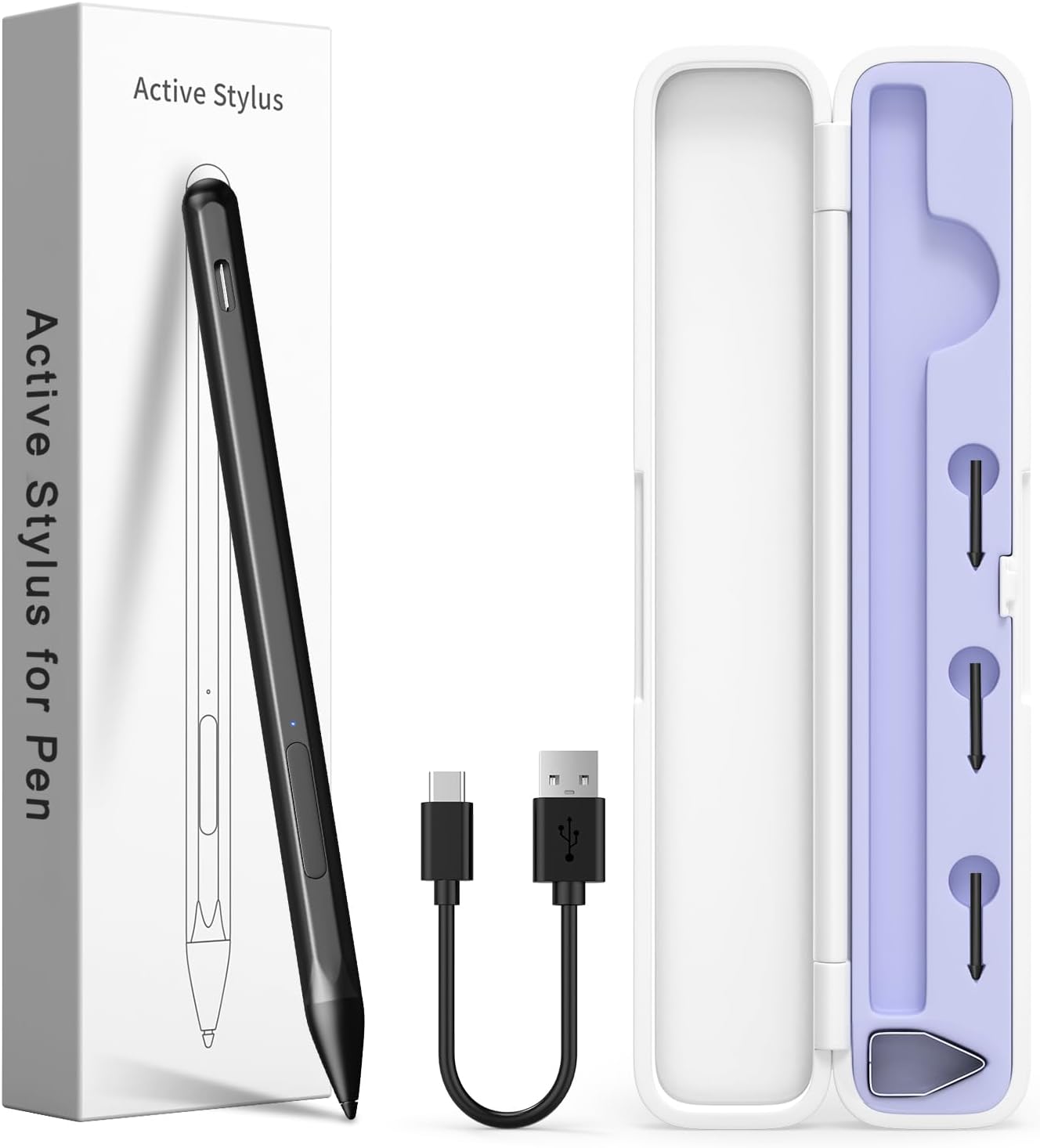 Pen for HP Envy X360, Pavilion X360, Specter X360, MPP 2.0 Tilt-Active Stylus with 4096 Levels of Pressure Sensitivity