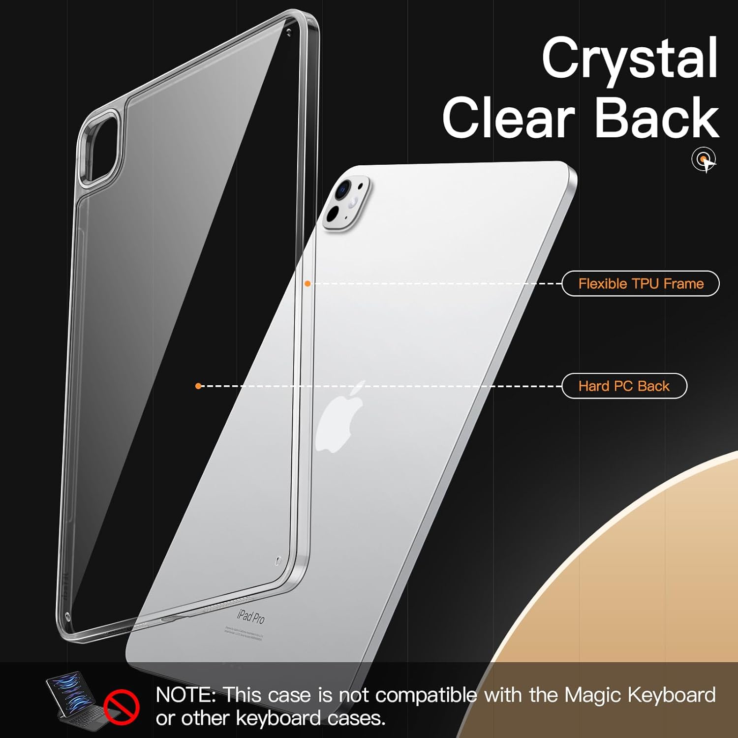 Transparent case for 11-inch iPad Pro M5/M4 2025/2024 (6ª/5ª generation)