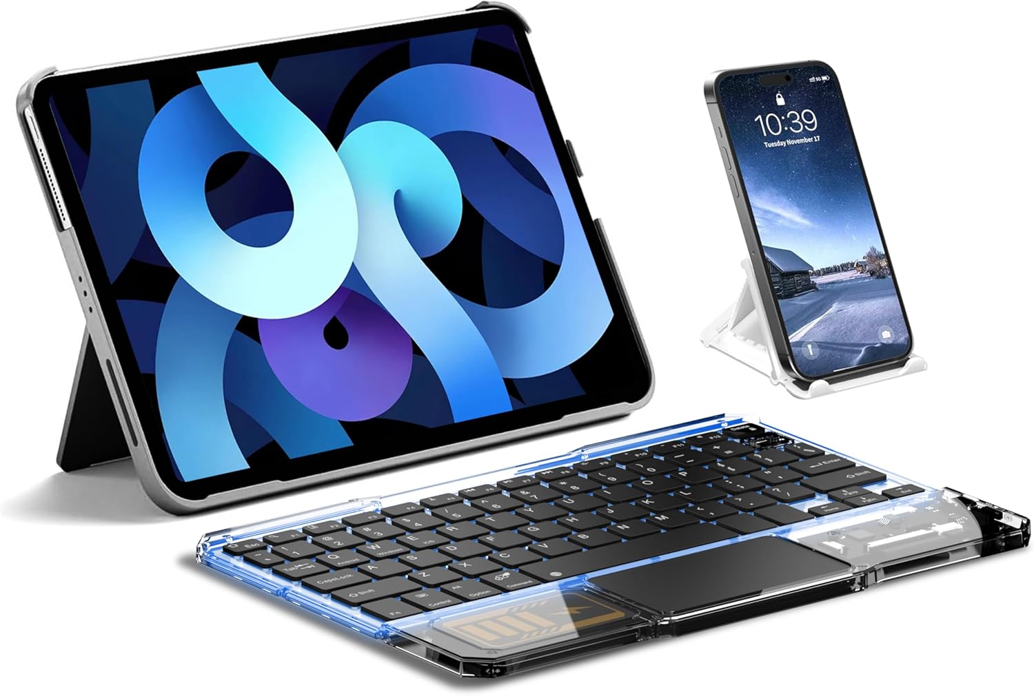 Ultra-Slim Bluetooth Keyboard with Touchpad, Wireless RGB Backlit for sale in Sealy, TX