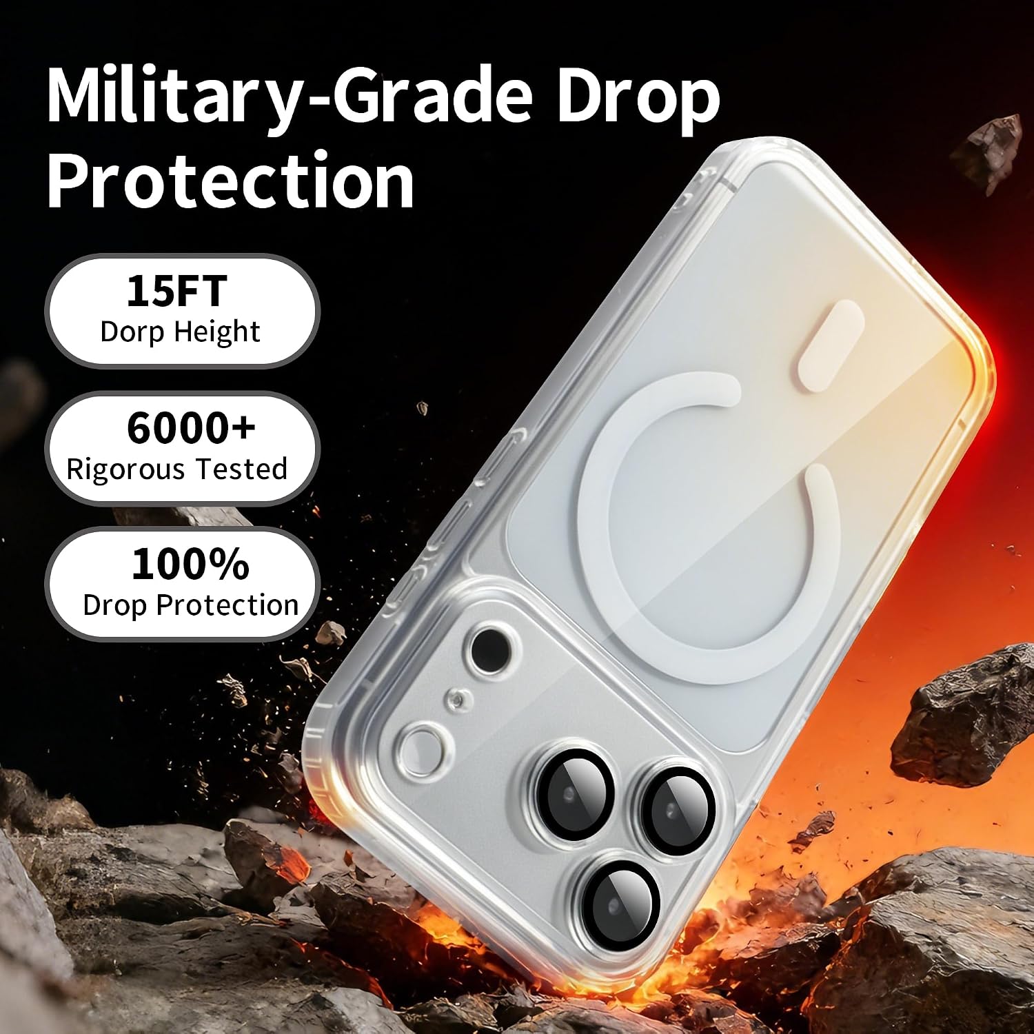 Case for iPhone17 Pro Max,Fit for MagSafe,Built in Camera Lens Protector for sale in Sealy, TX