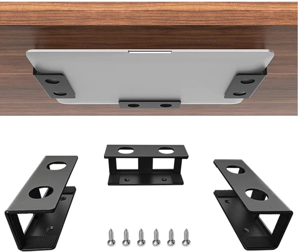 Under Desk Laptop Mount, Metal Under Desk Shelf Holder for Laptop for sale in Sealy, TX