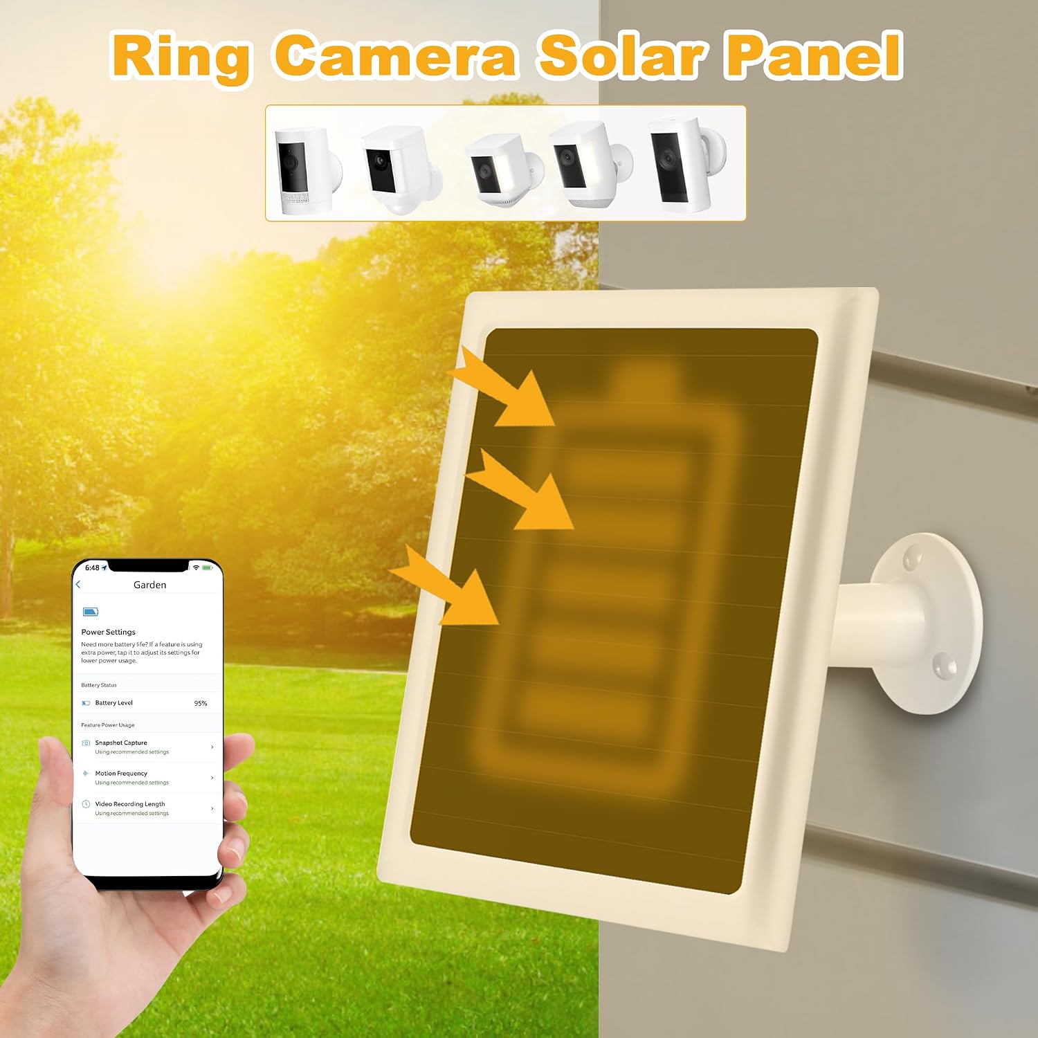Solar Panel Charger for Ring Camera for sale in Sealy, TX