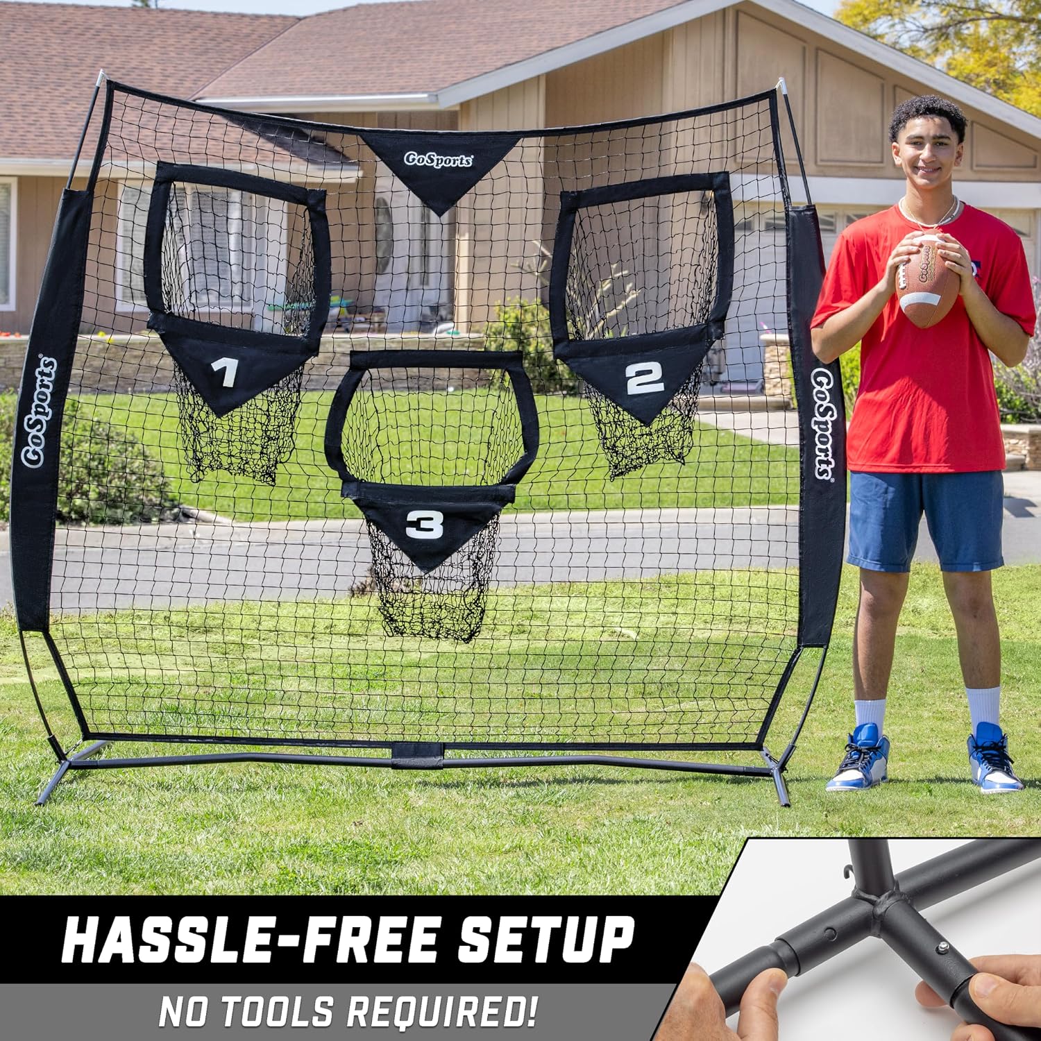 Football Throwing Net - 8 x 8 ft or 6 x 6 ft Nets for sale in Sealy, TX
