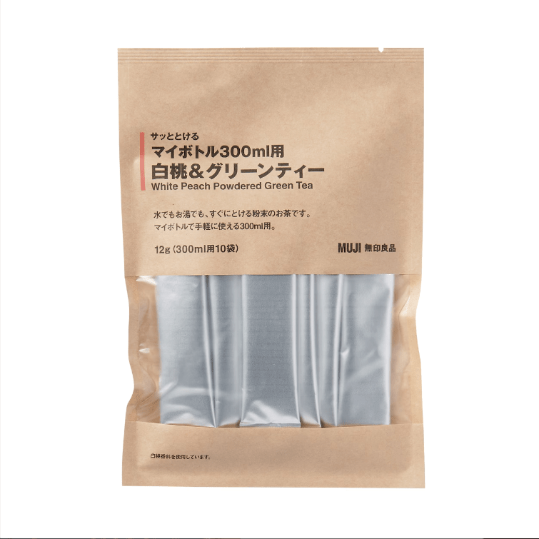 日本 MUJI 無印良品 白桃綠茶 即溶茶粉300ml — YOJI 祐吉日本代購