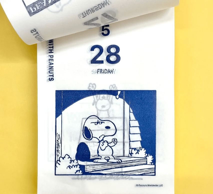 SNOOPY 2027年撕頁式日曆  第6號 — YOJI 祐吉日本代購