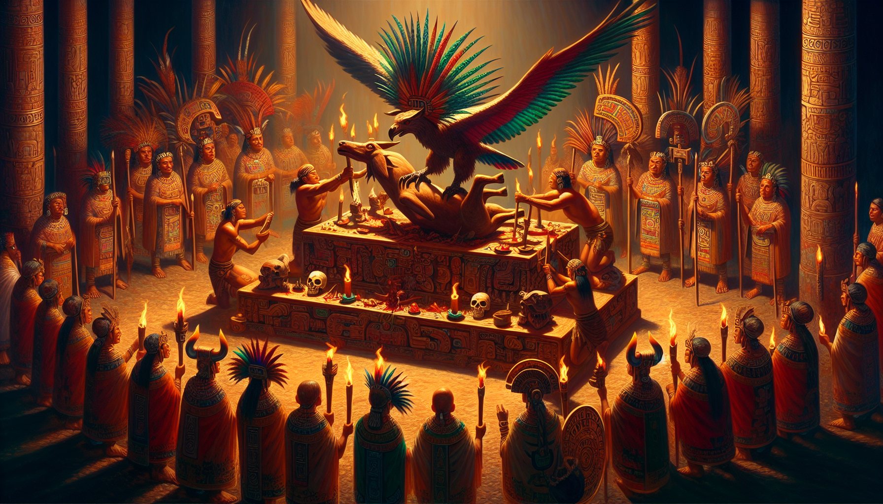 Quels étaient les rituels sacrificiels chez les Aztèques ?