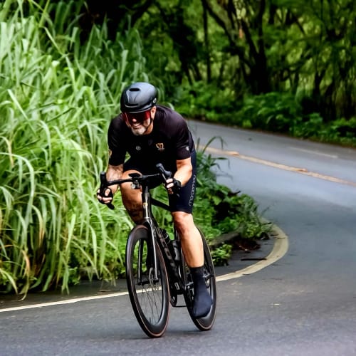 Atleta patrocinado Axion Cycle com roda de carbono aro fechado Disc Brake