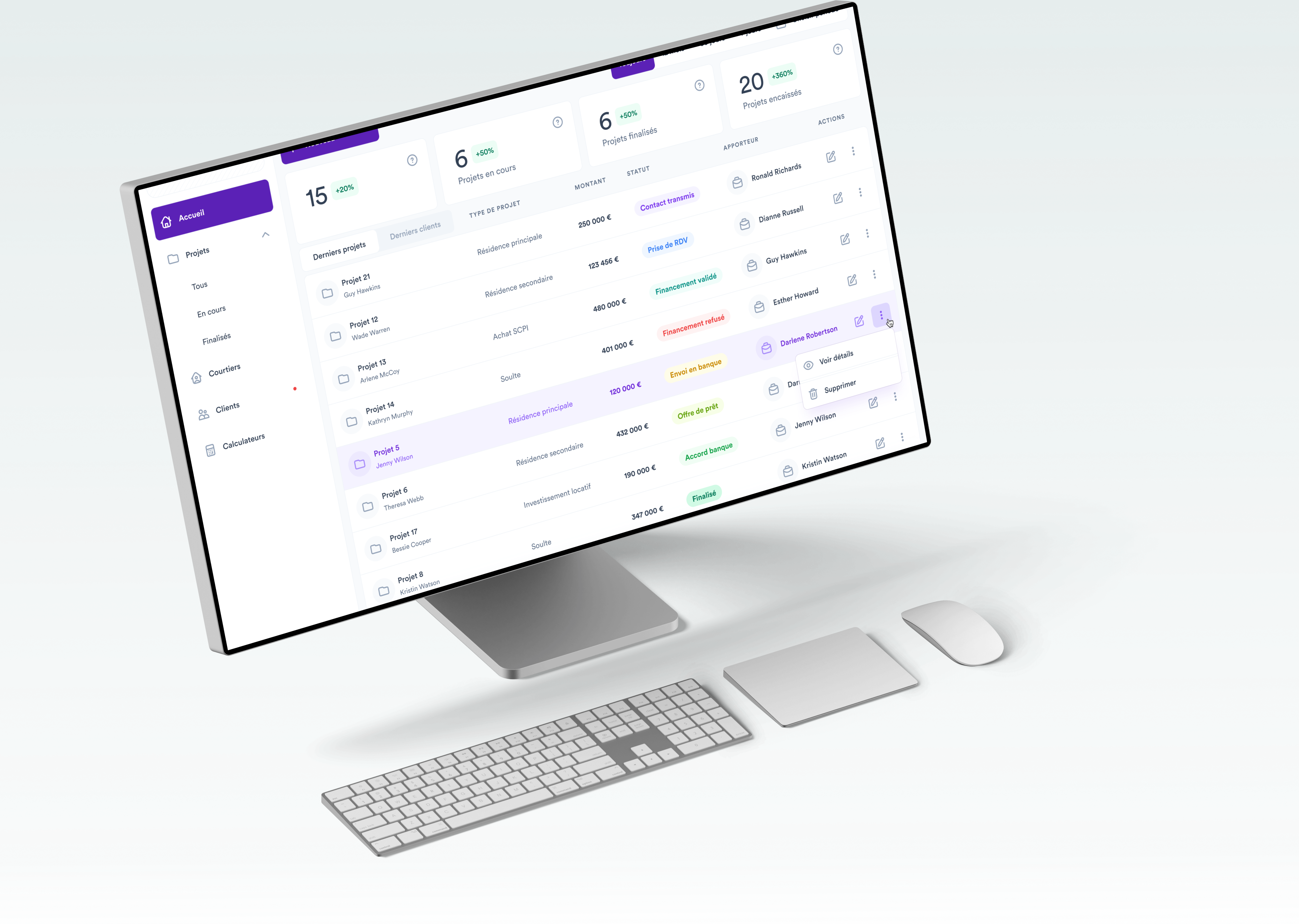 Interface utilisateur de Shooga sur PC