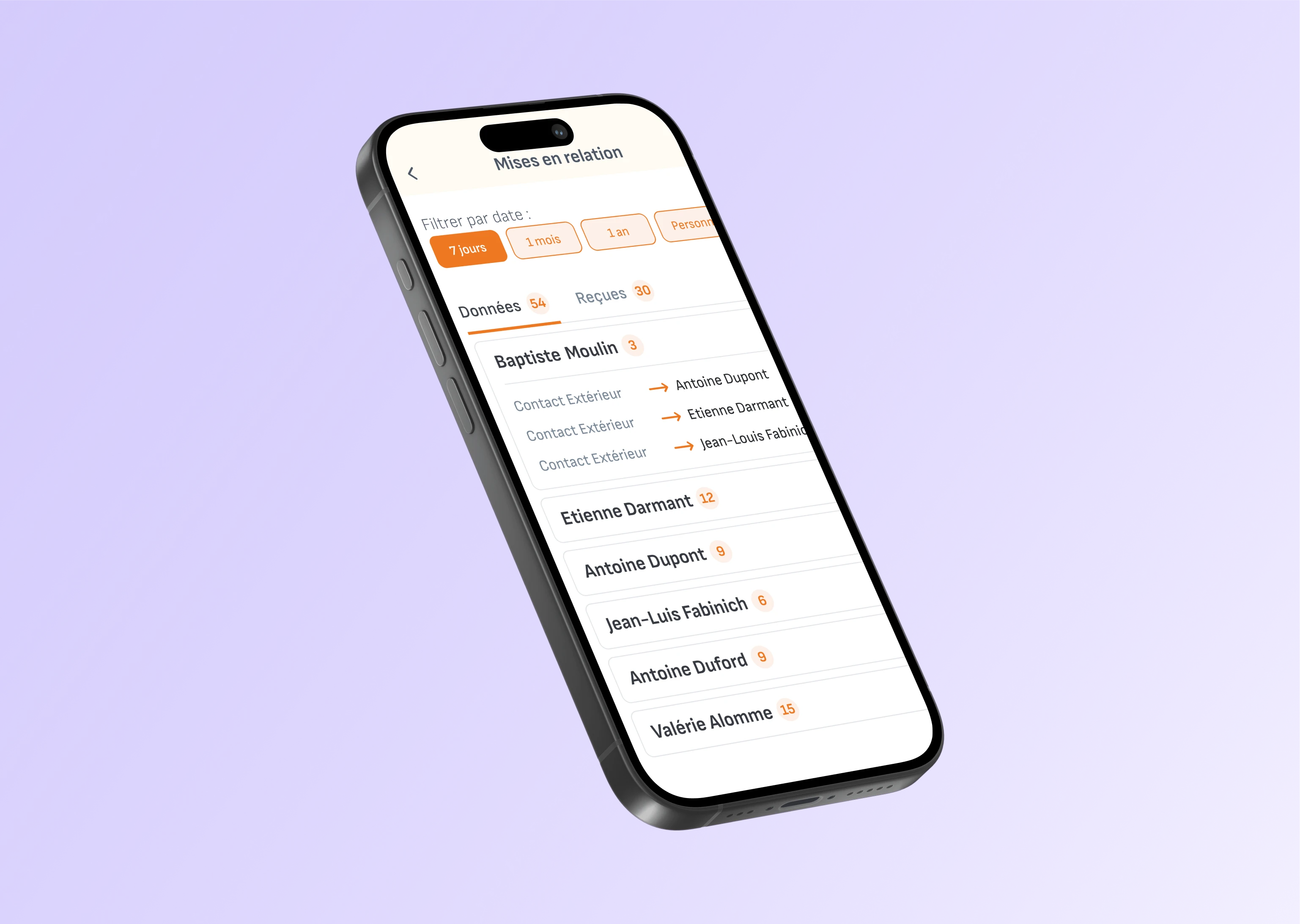 HappyBusiness MVP sur mobile