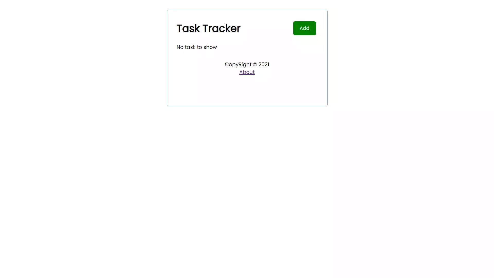 Task Tracker with React JS   Manage your tasks efficiently