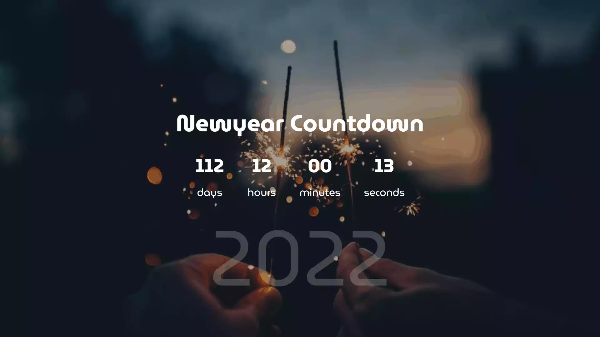 Create a New Year Countdown using HTML, CSS and JavaScript 