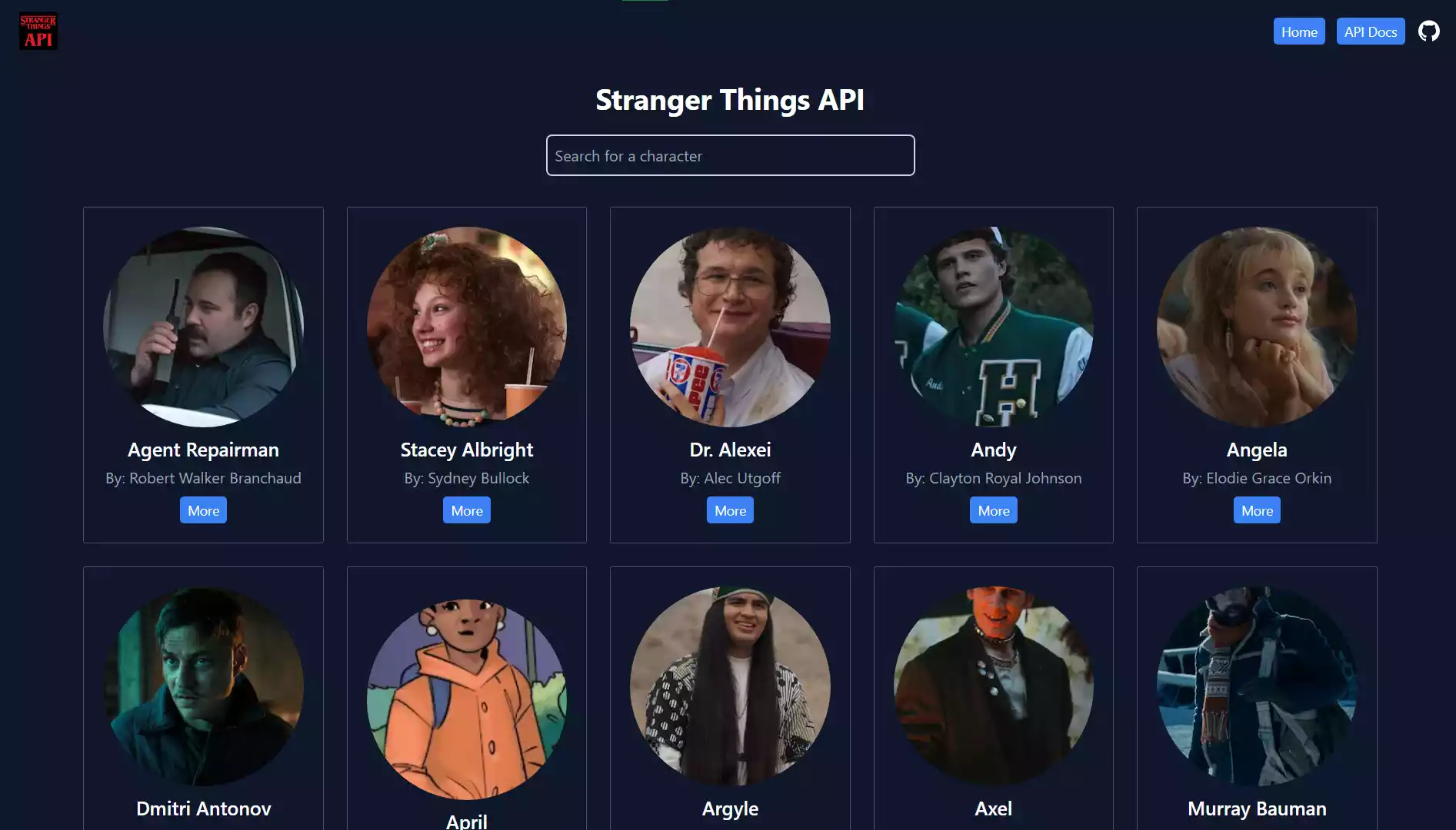 Stranger Things API