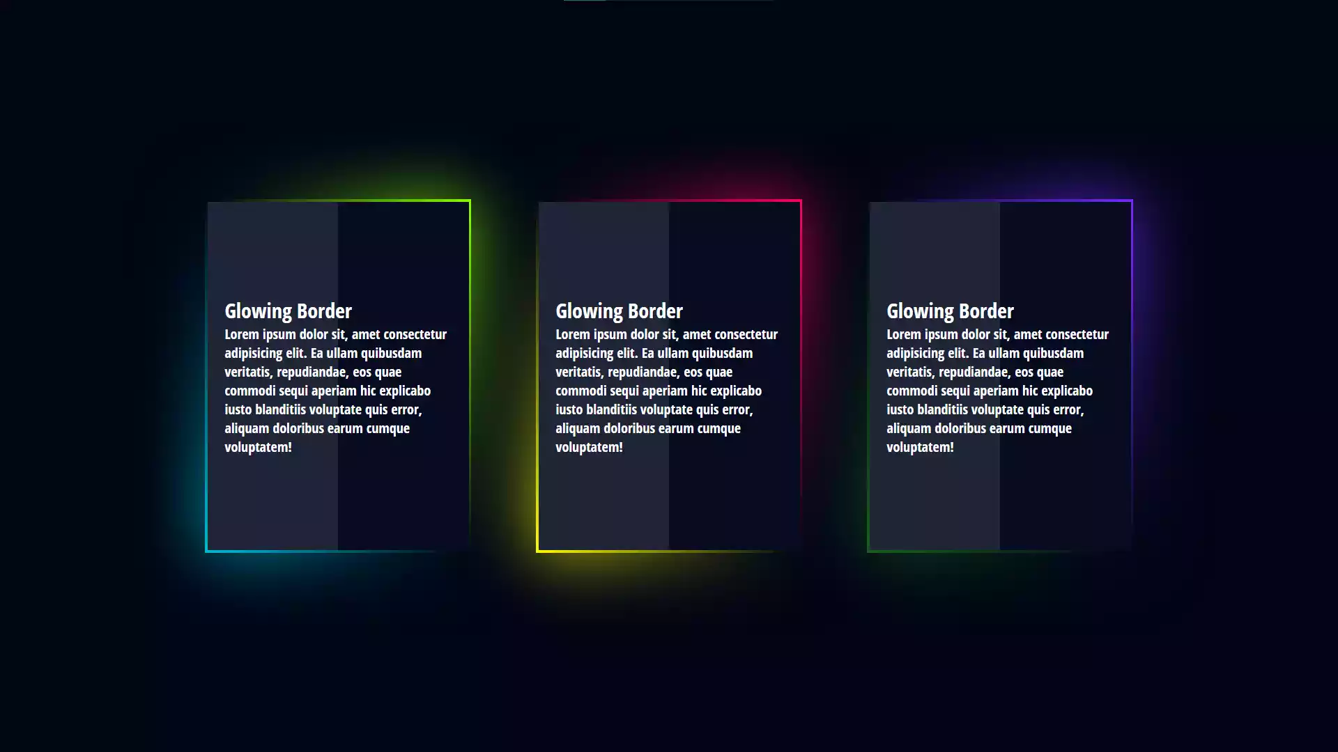 Responsive Glowing Gradient Border Card with HTML and CSS