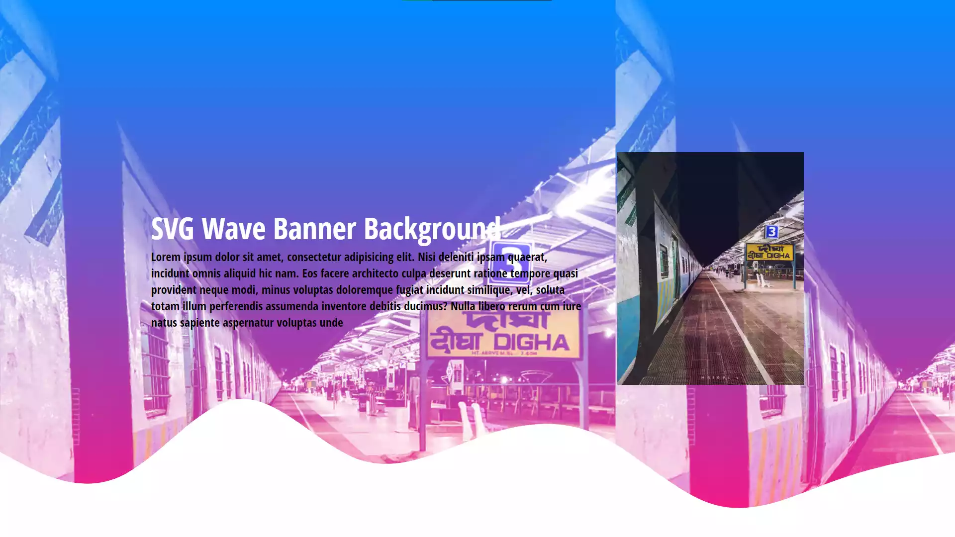 SVG Wave Banner Background with HTML and CSS