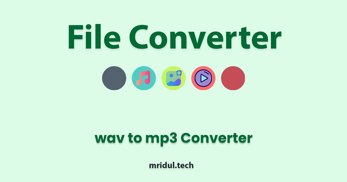 Free wav to mp3 Converter Tool