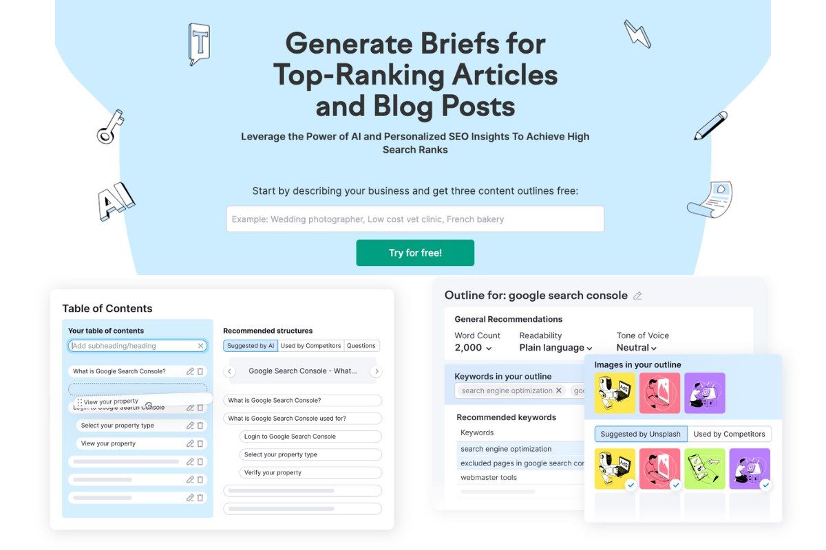 Semrush outline builder