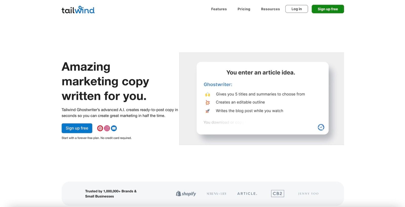 Tailwind Ghostwriter