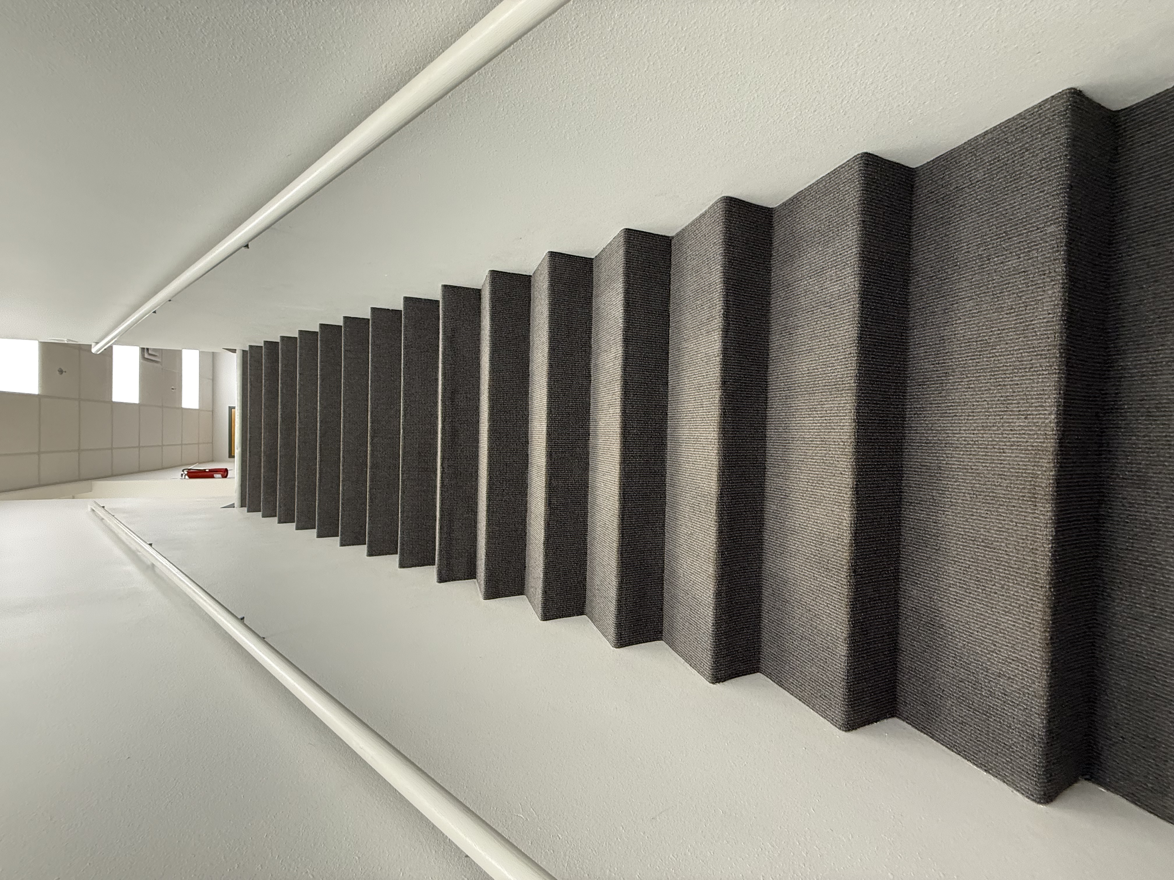 Carpet on stairs going up after cleaning