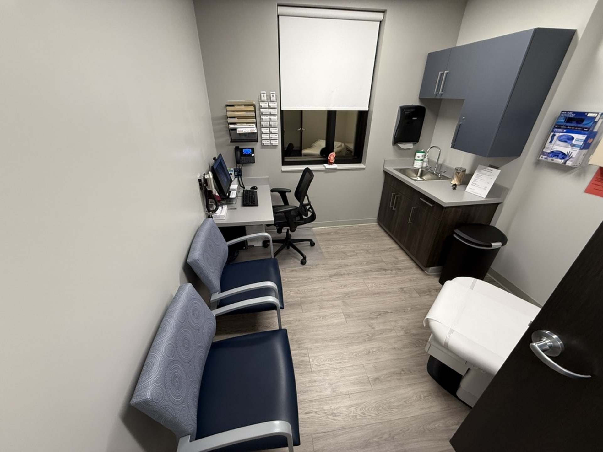 Clean dental operatory and waiting room ready for patients