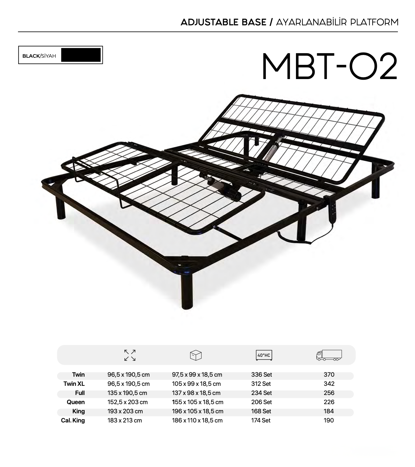 Motorized Adjustable Bed Base – MBT-02 1