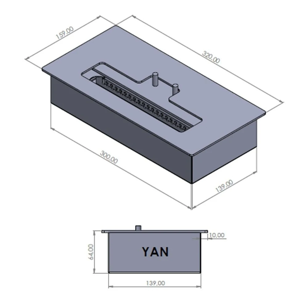 Bioethanol Fireplace Burner 32 cm   thumbnail 2