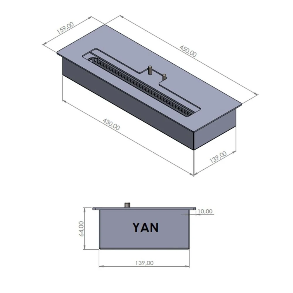 Bioethanol Fireplace Burner 45 cm  thumbnail 2