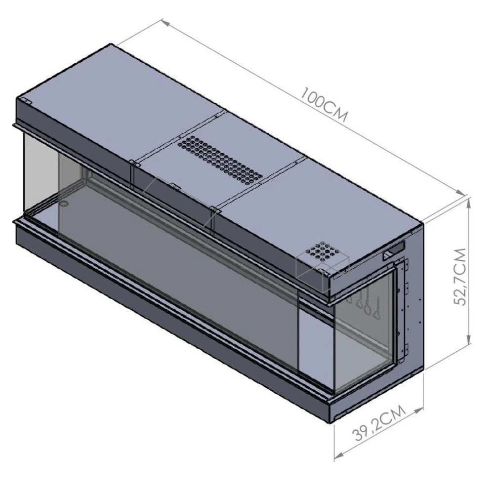 Korvista 3-Sided Electric Fireplace 100 cm  thumbnail 5
