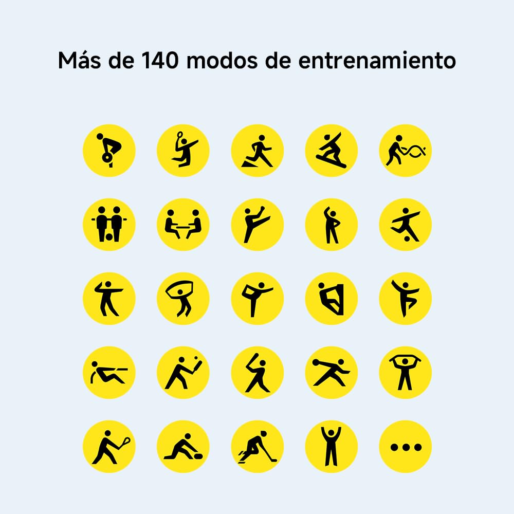 Iconos de algunos de los más de 140 modos de entrenamiento del Redmi Watch 5 Active