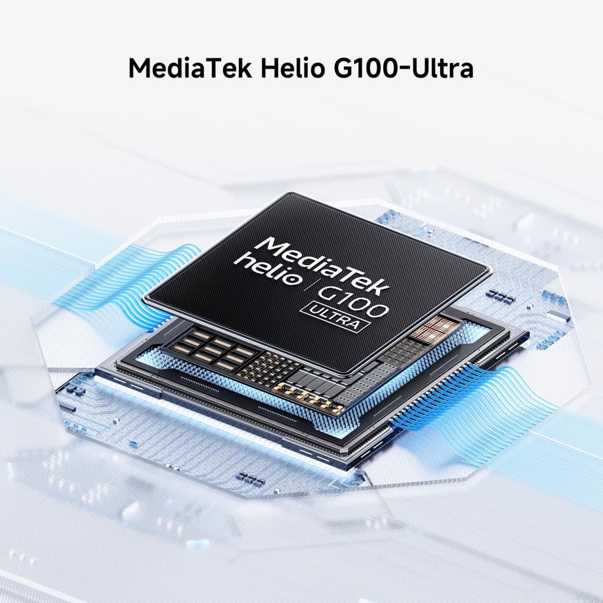 Representación del procesador MediaTek Helio G100 Ultra del Redmi Note 15