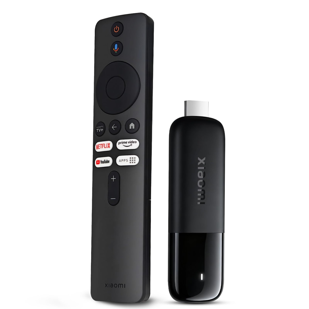 Xiaomi TV Stick 4K y control remoto con botones streaming
