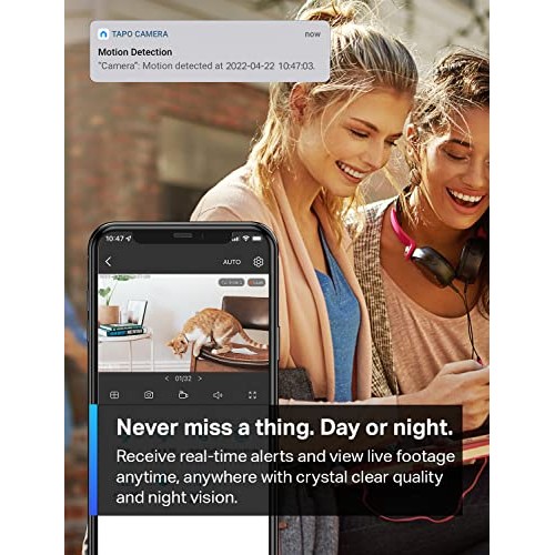 Tapo C100 cámara de seguridad con detección de movimiento y visión nocturna