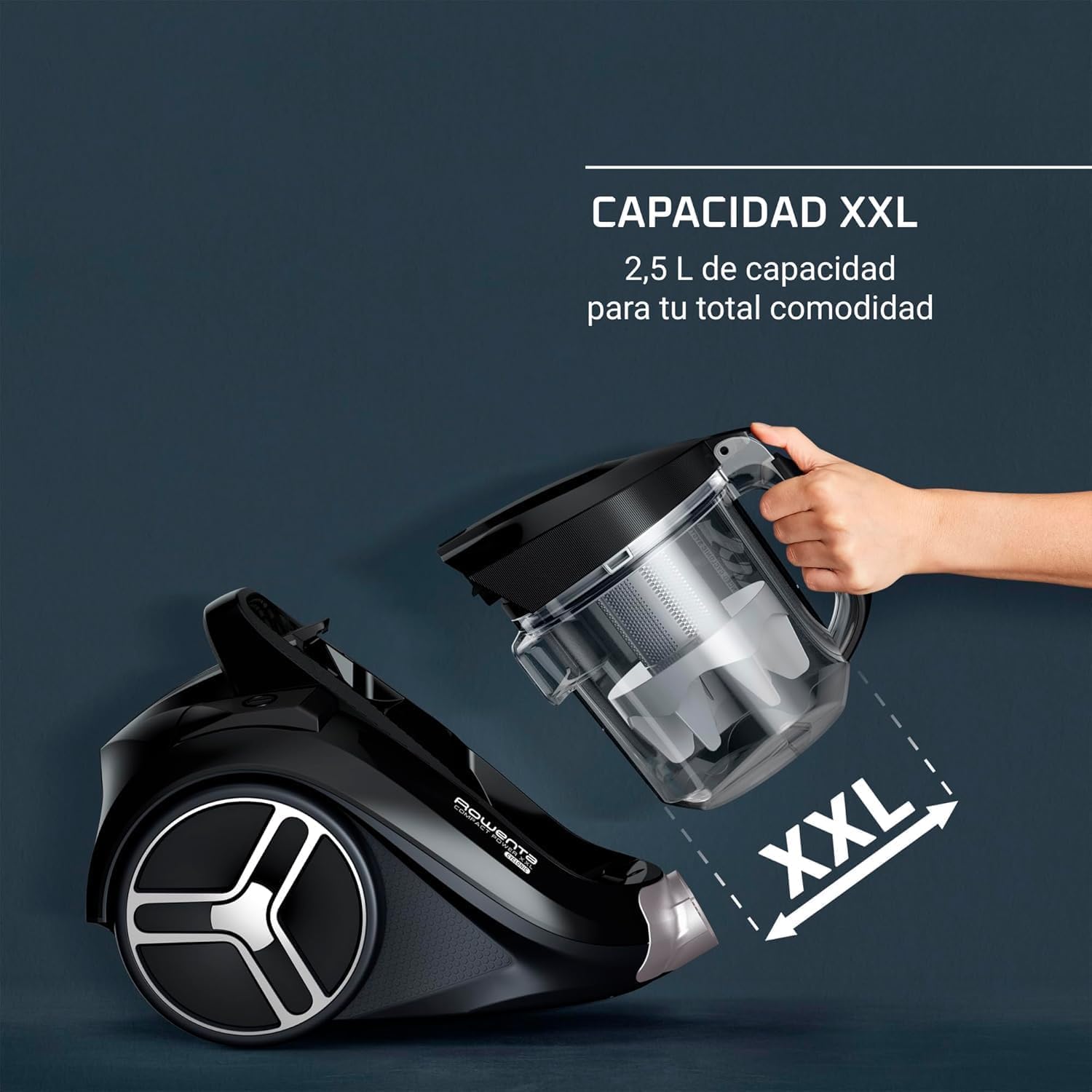 Aspiradora Rowenta Compact Power XXL con depósito extragrande de 2,5 L