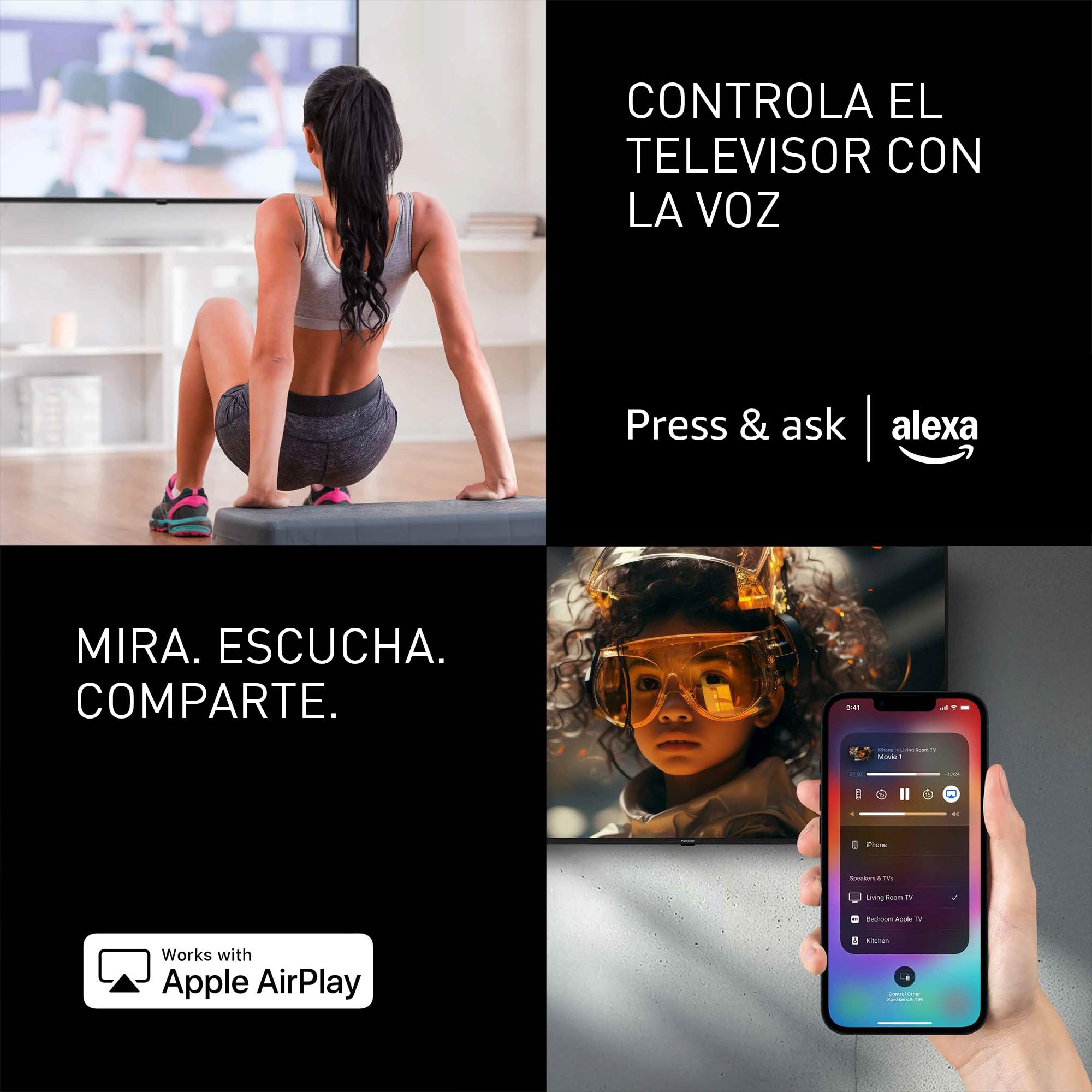 Panasonic TV 55W85BEZ con Alexa y AirPlay para entretenimiento inteligente