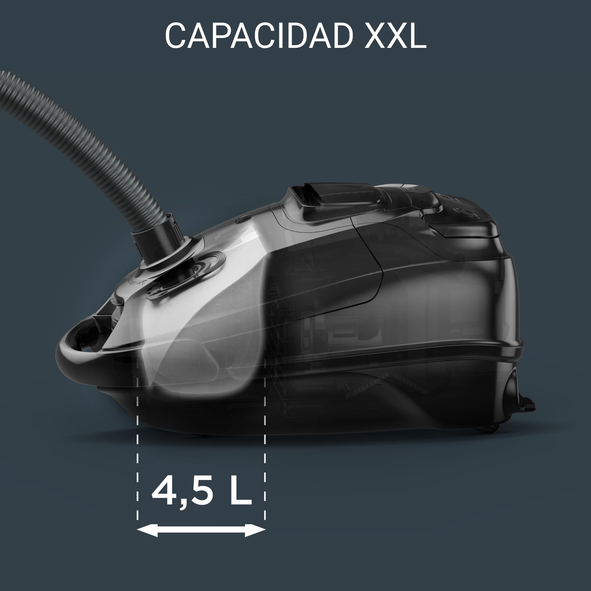 Aspiradora Rowenta con bolsa de 4,5 L y capacidad XXL