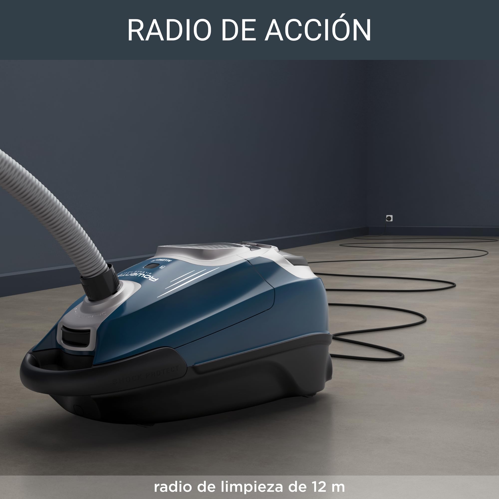 Aspiradora Rowenta con radio de limpieza de 12 metros